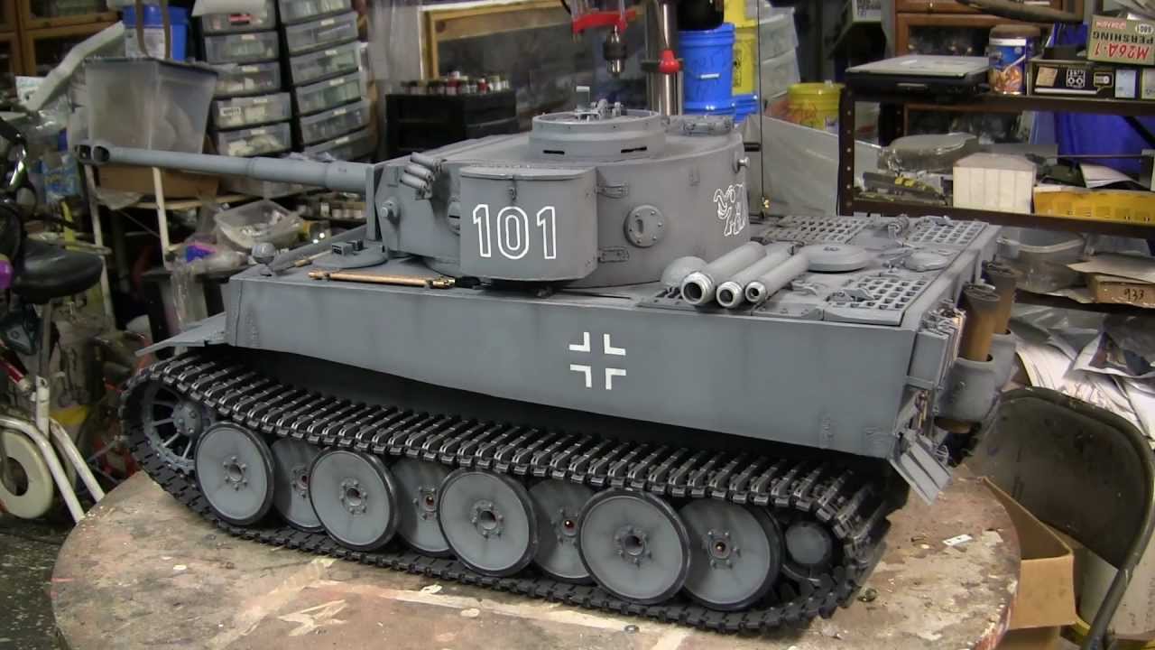 Видео №11 проекта немецкого танка Tiger I, собранного вручную в масштабе 1/6 (модель полностью го...