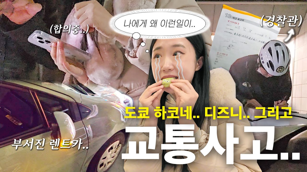 일본에서 교통사고요..?🫠🚗 / 하코네에서 구르고🤸‍♀️ 디즈니에서 힐링하는🏰 대유잼 브이로그 [도쿄 ep.2]