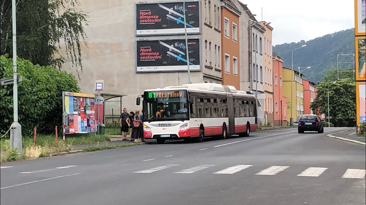 jízda s vozem Iveco Urbanway 18m CNG #807 v úseku Na Rybárně - Revoluční (22.06.2025)
