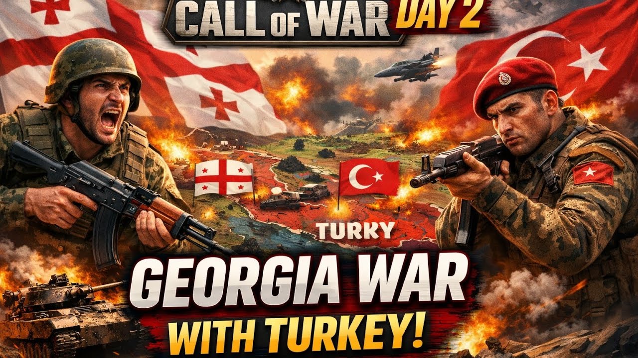 Call of War, День 2: Грузия объявляет войну Турции! 🇬🇪⚔️🇹🇷