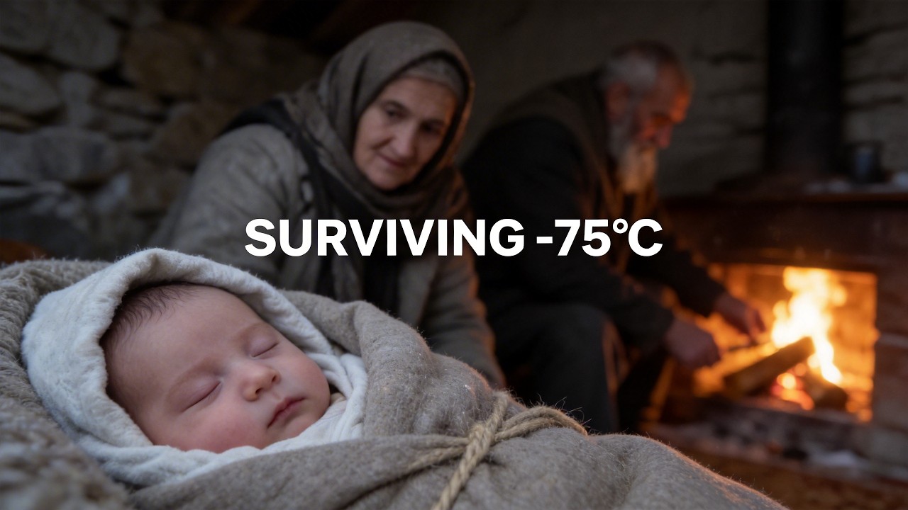 Unbelievable! How Nomadic Baby Survive With Old Couple Living In Small Cottage Under -75C Blizzard