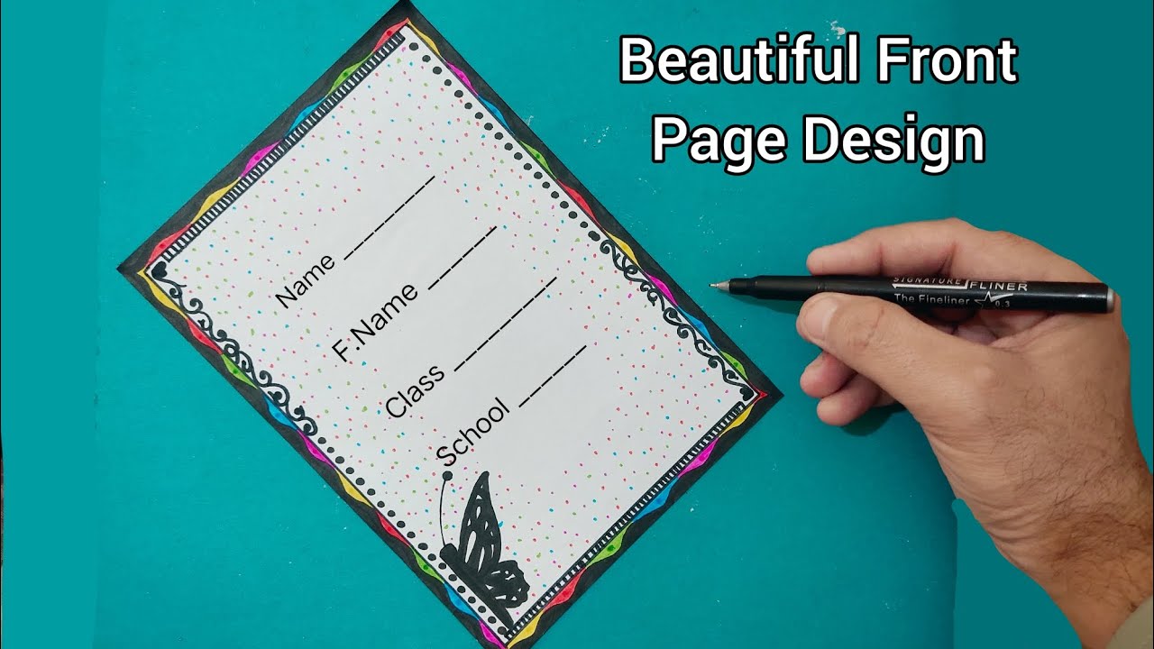 Learn How To Make a Beautiful Front Page Design | Easy Border Design Ideas