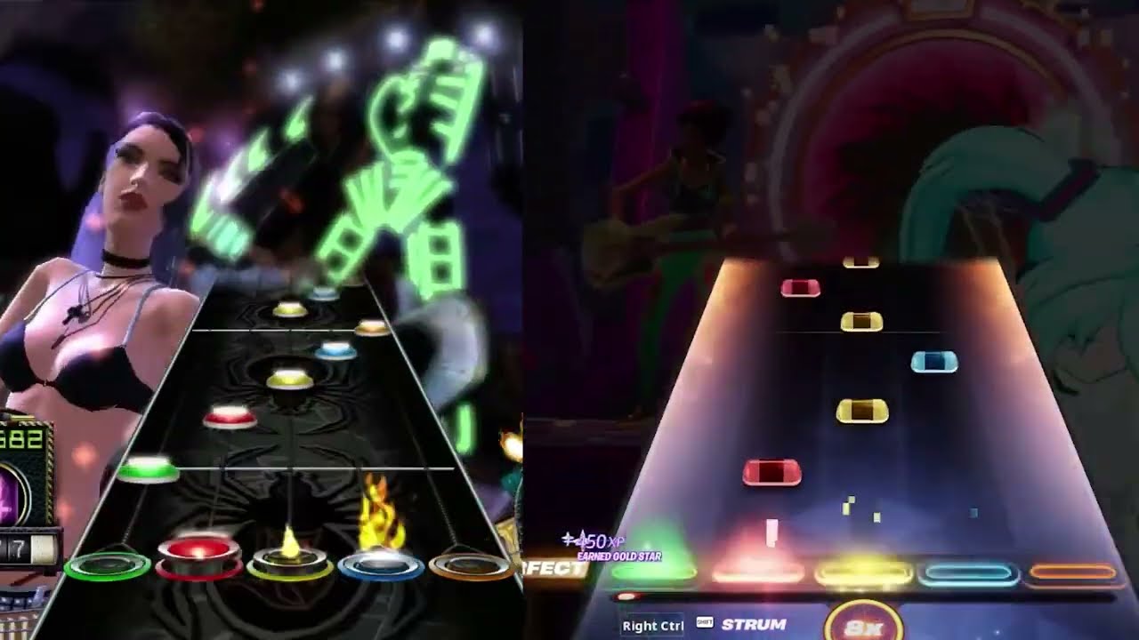 Through the Fire and Flames - GH3 vs Fortnite Festival Chart Comparison