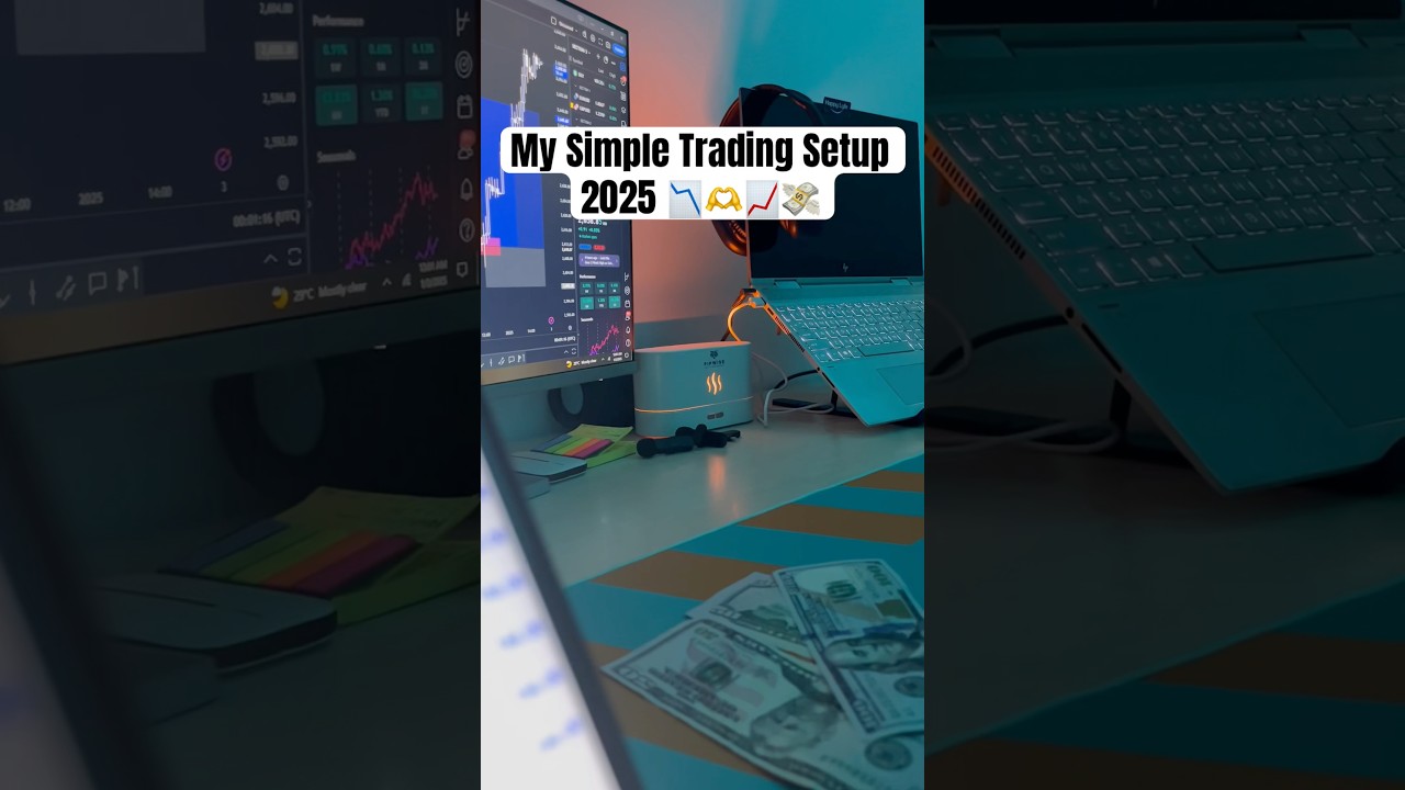 My Simple Trading Setup At Home 2025|1 Laptop💻 1 Screen📺1 Phone📱 #tradingsetup #ytshorts #forex