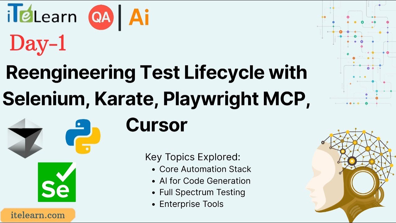 Day 1:QA to AI Training | Reengineering Test Lifecycle with Selenium, Karate, Playwright MCP, Cursor