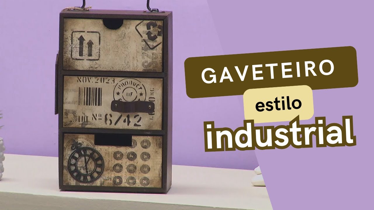 Transforme uma Mini Cômoda de MDF com Estilo Industrial | Passo a Passo de Decoração