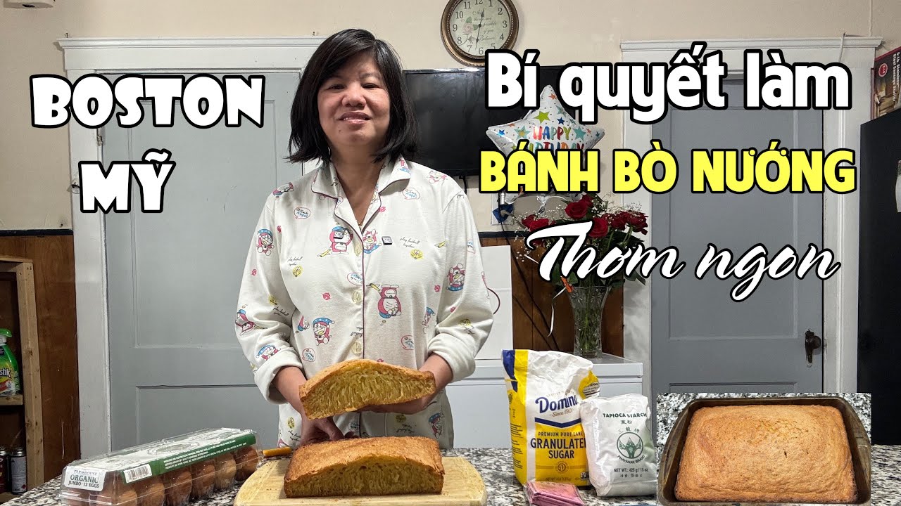 Bí quyết làm BÁNH BÒ NƯỚNG Thơm Ngon ở Mỹ|| Chia sẻ chi tiết dễ làm!