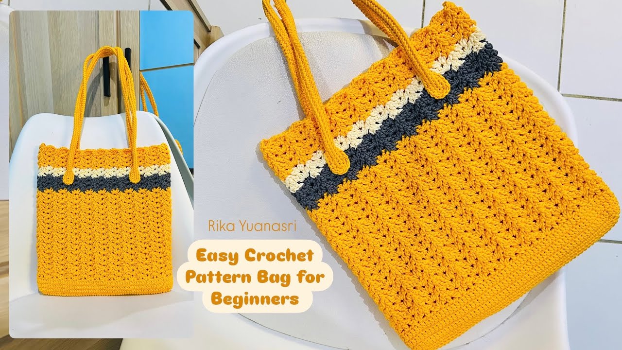 How to Crochet Bag Tutorial for Beginners step by step
