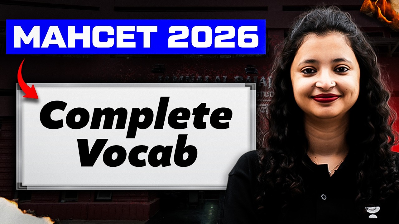 MAH CET 2026 Complete Vocab 🔥 Most Important Words for 99+%ile | Alpa Sharma