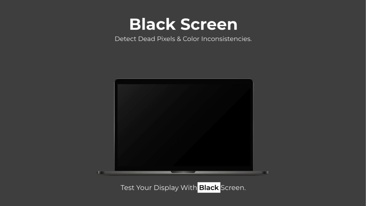 Black Screen &ndash; Dead Pixel Finder, OLED Burn-in Tool & Display Contrast Test