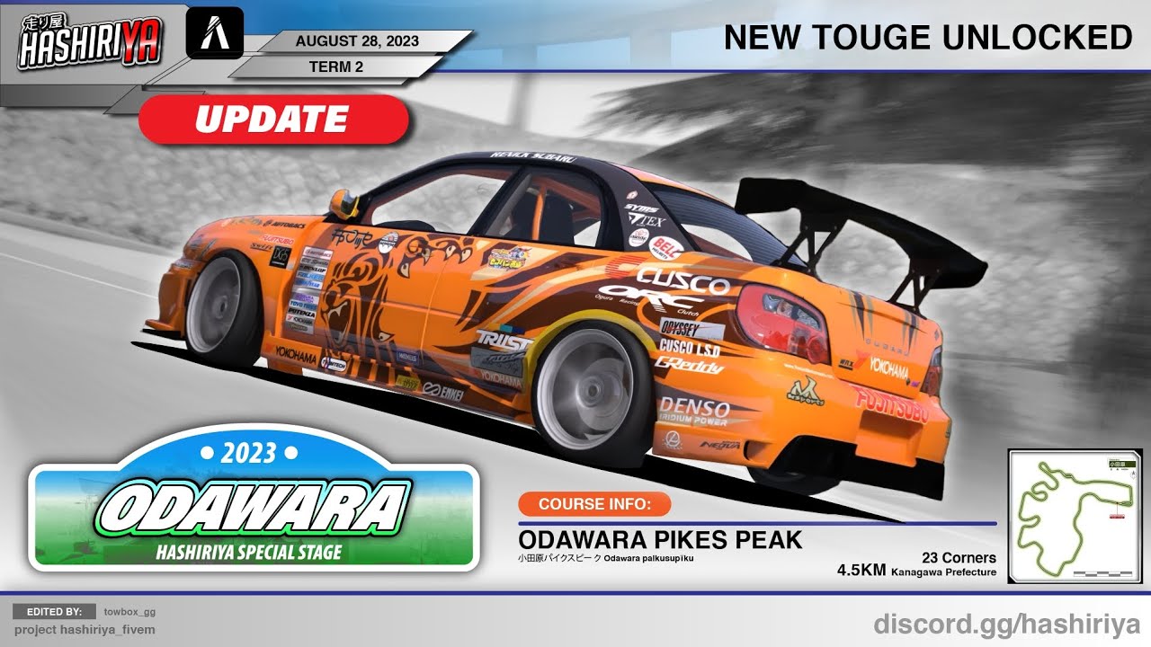 Hashiriya Odawara Touge Update | FiveM | Drifting Touge Racing