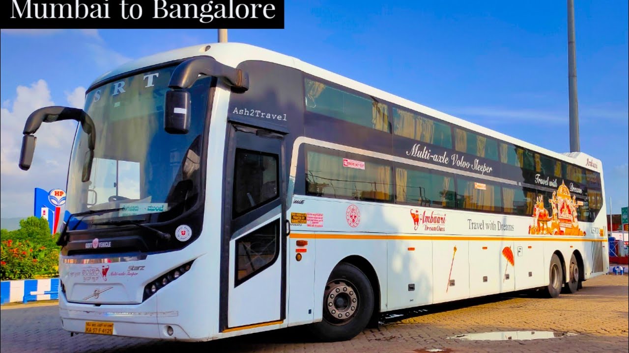 Mumbai to Bangalore | #KSRTC Ambaari Dream Class Volvo B11R bus journey |  MG Volvo Starz | Bus Vlog