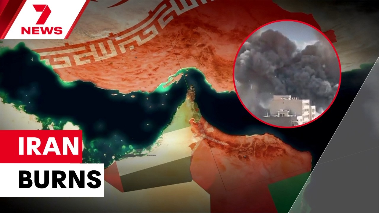 Iran capital Tehran bombarded as missiles rain down on both sides in Middle East | 7NEWS