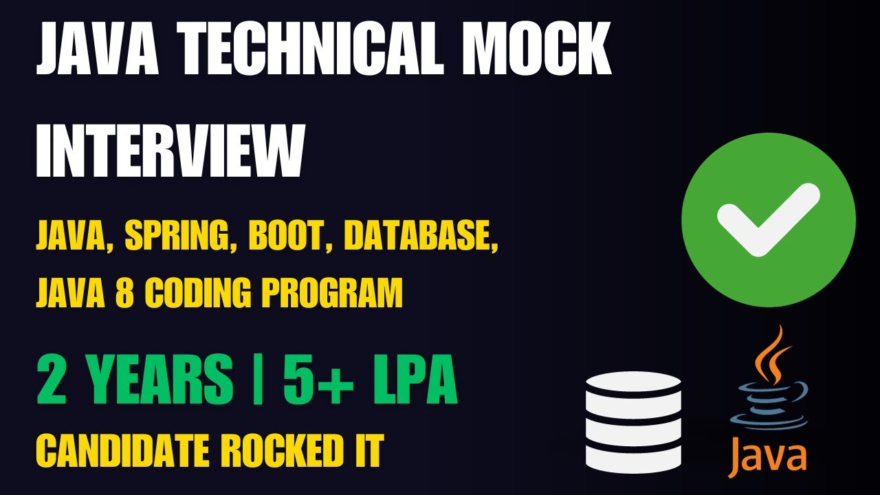 Java Mock Interview 2 Years | Selected
