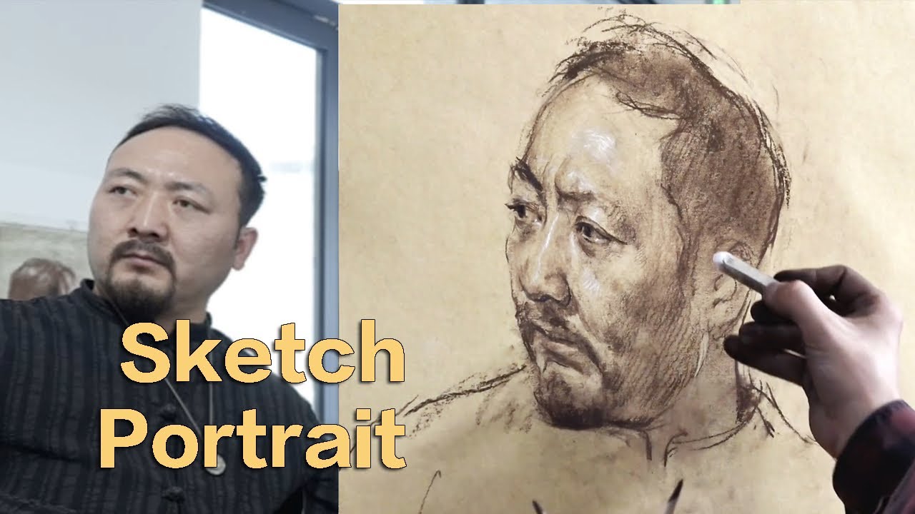 Teacher at Repin Academy of Fine Arts Sketch Demonstration