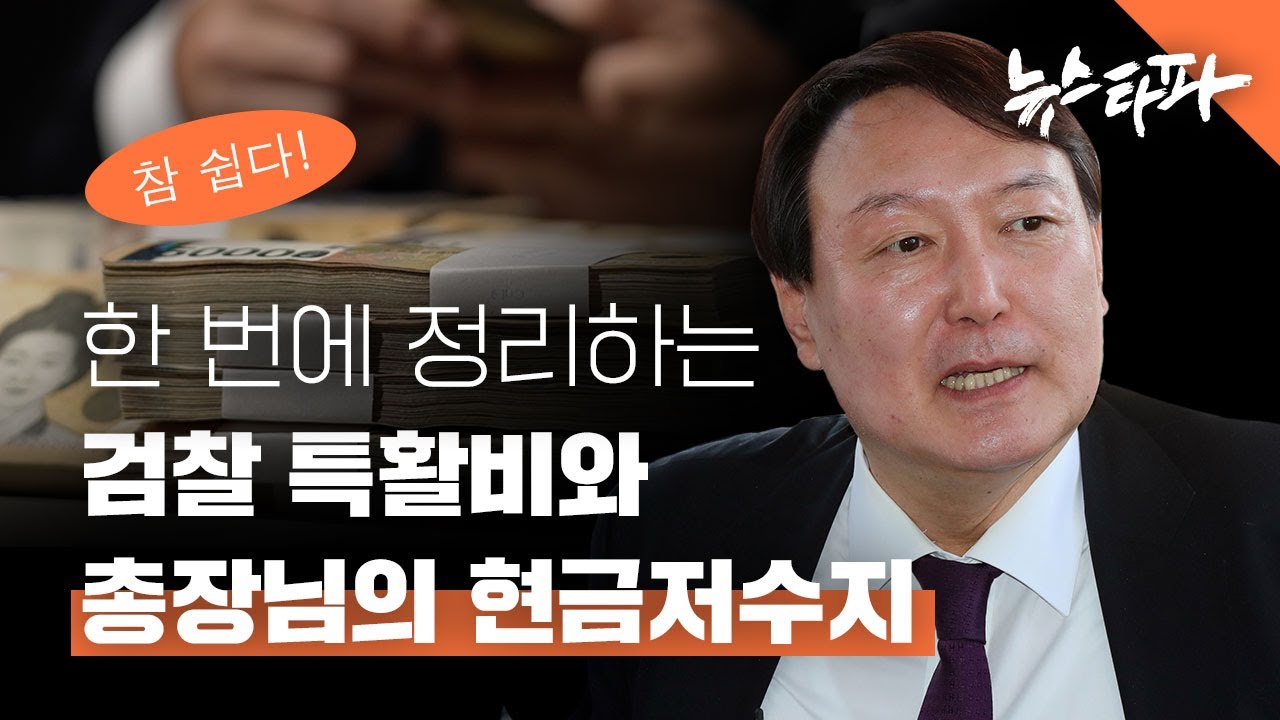 한 번에 정리하는 검찰 특활비와 총장님의 현금저수지 - 뉴스타파