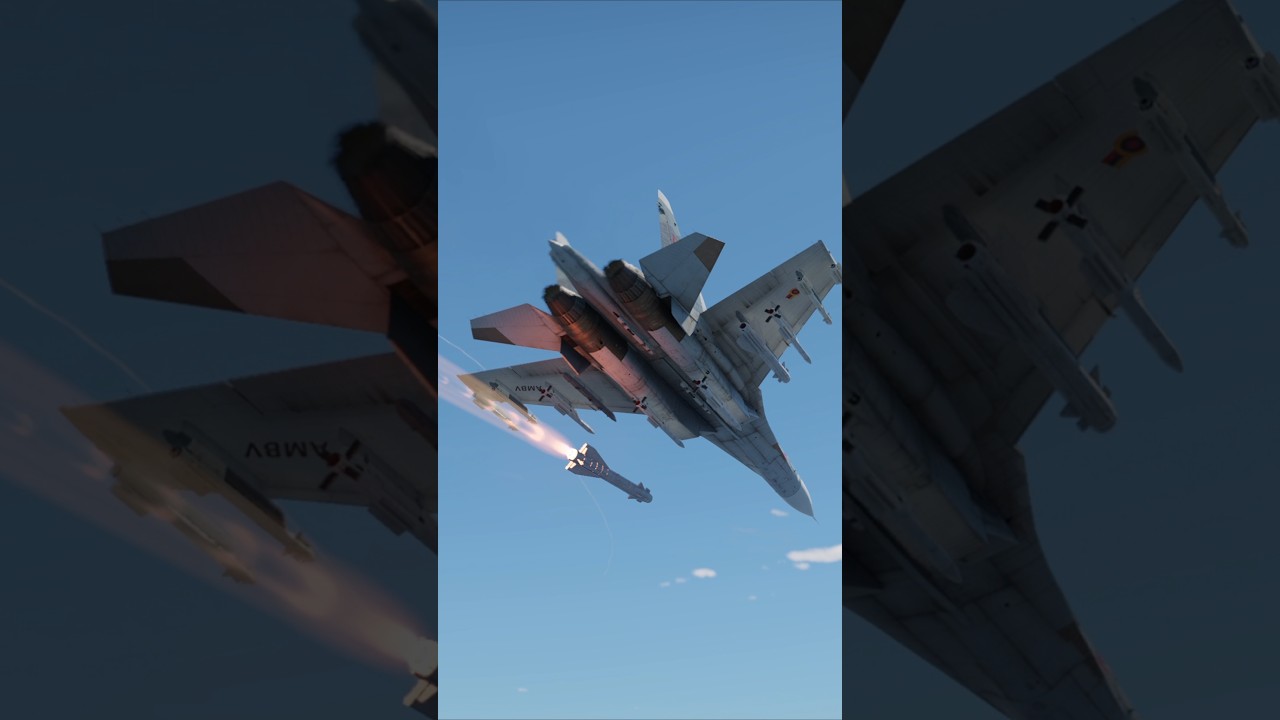 Su-27 Fires Massive Kh-29 Missile At Target #shorts #warthunder