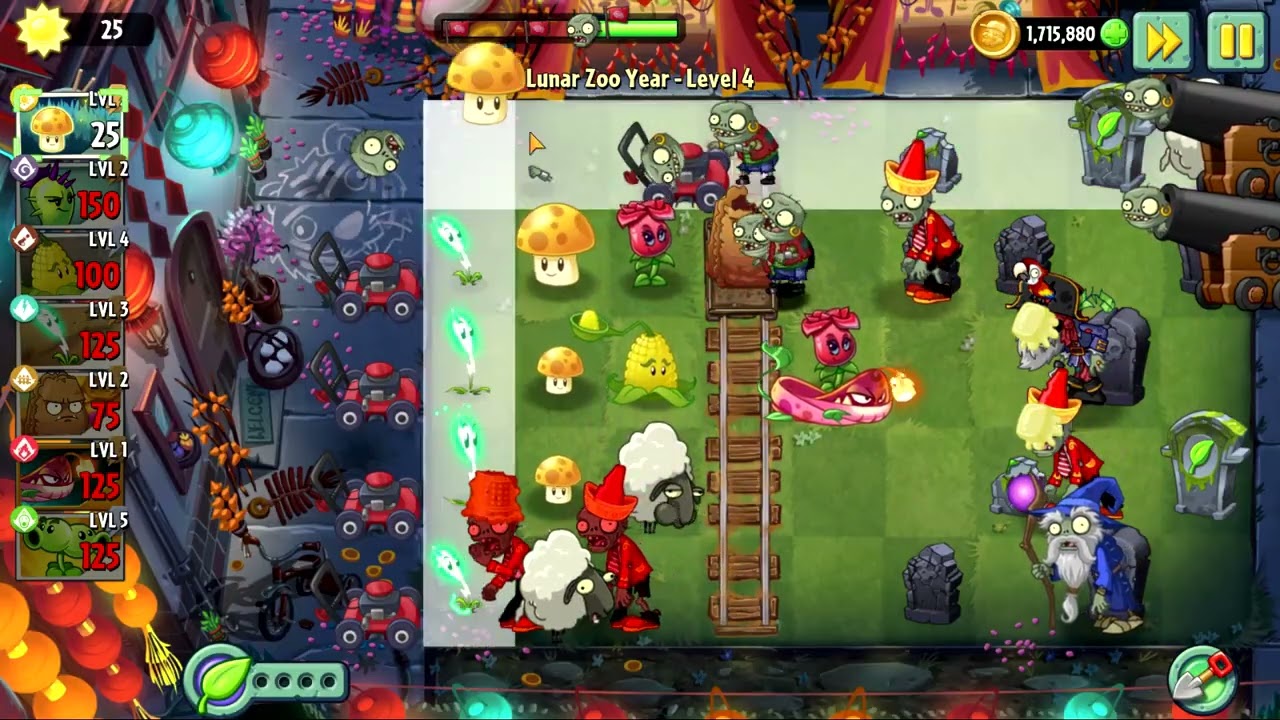 Lunar Zoo Year Level 4 FAIL (Plants vs. Zombies 2)