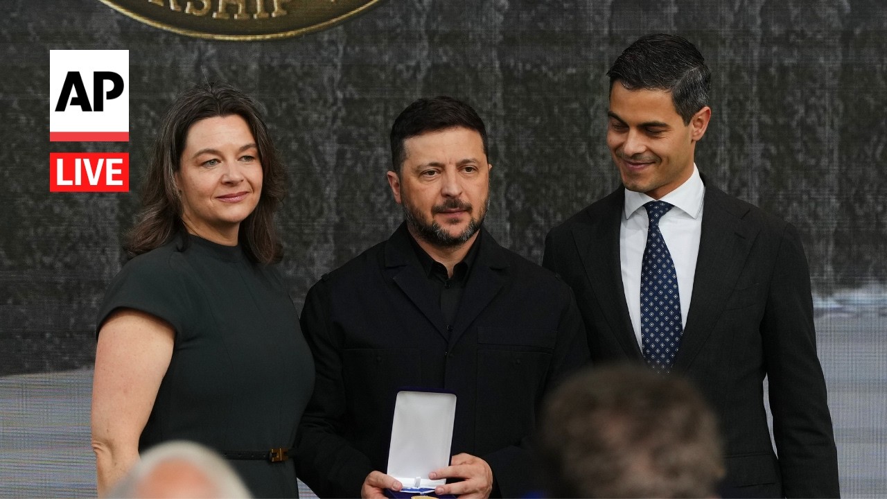 LIVE: Ukraine's Zelenskyy receives Four Freedoms Award in the Netherlands