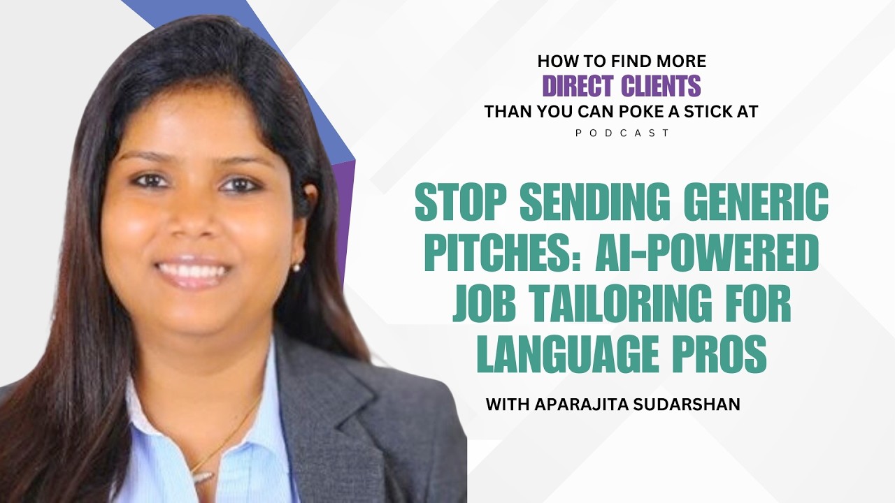 AI Powered Job Tailoring for Online Language Pros with Aparajita Sudarshan