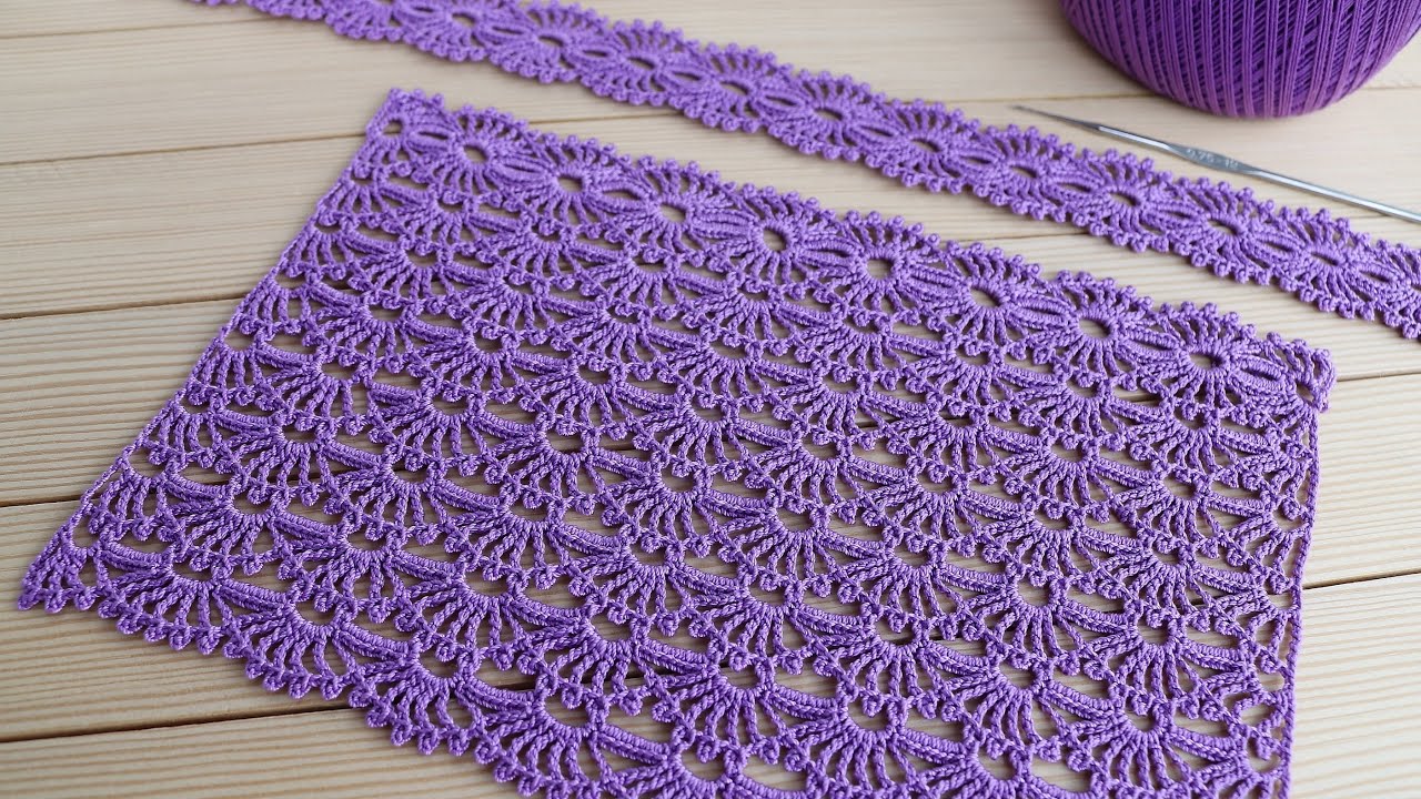 Простой УЗОР крючком МАСТЕР-КЛАСС по вязанию СХЕМА узора Easy to Crochet Tape Lace pattern