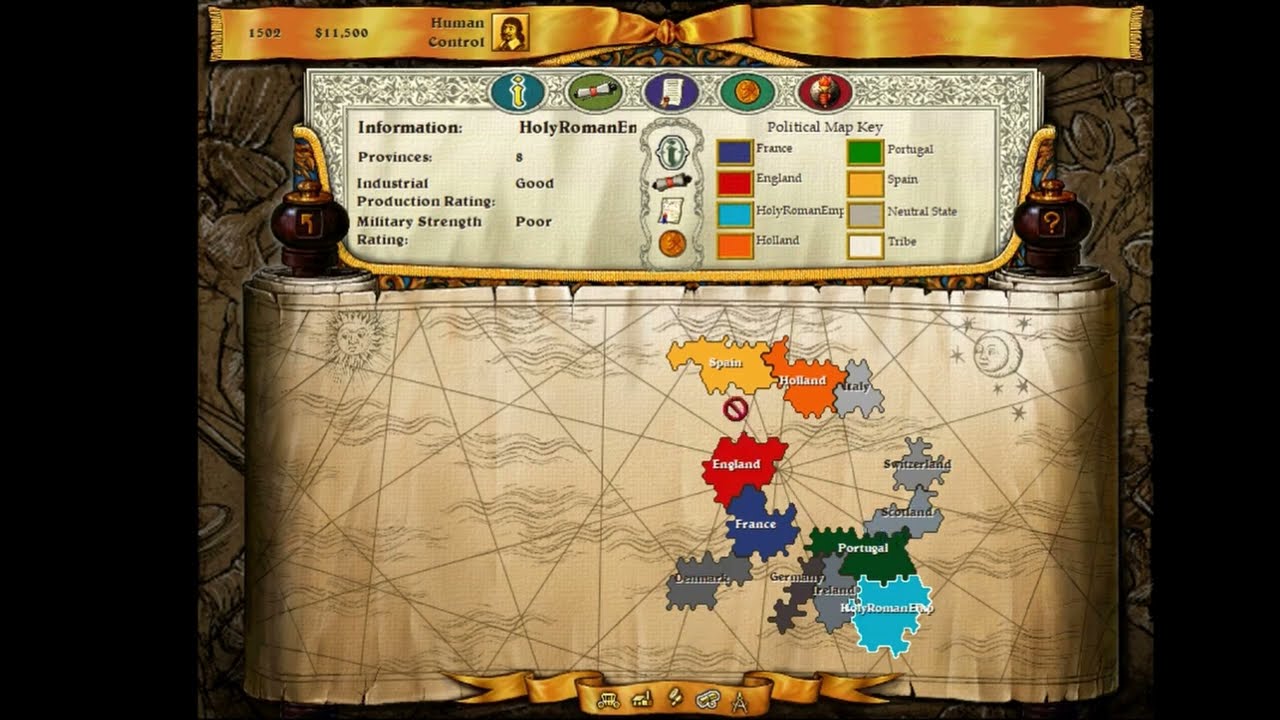 Imperialism 2 - Multiplayer Commentary 1v1v1 (Holy Roman Empire v. England v. BasedHolland) - Part 1