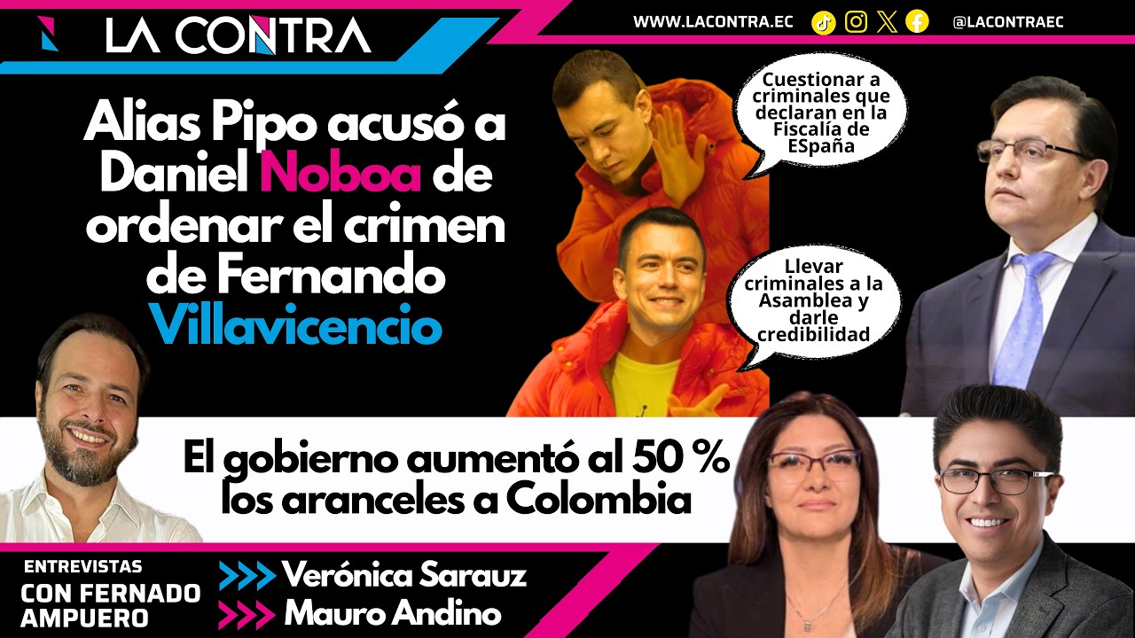 🔴ALIAS PIPO ACUSÓ A DANIEL NOBOA DE ORDENAR EL CRIMEN DE FERNANDO VILLAVICENCIO