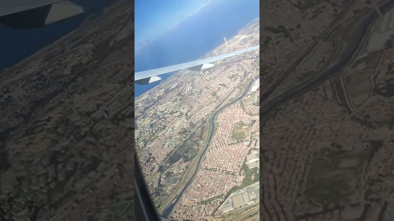 لحظة اقلاع الطائرة من الجزائر مطار هواري بومدين الدولي الى اسطمبول فيديو روعة