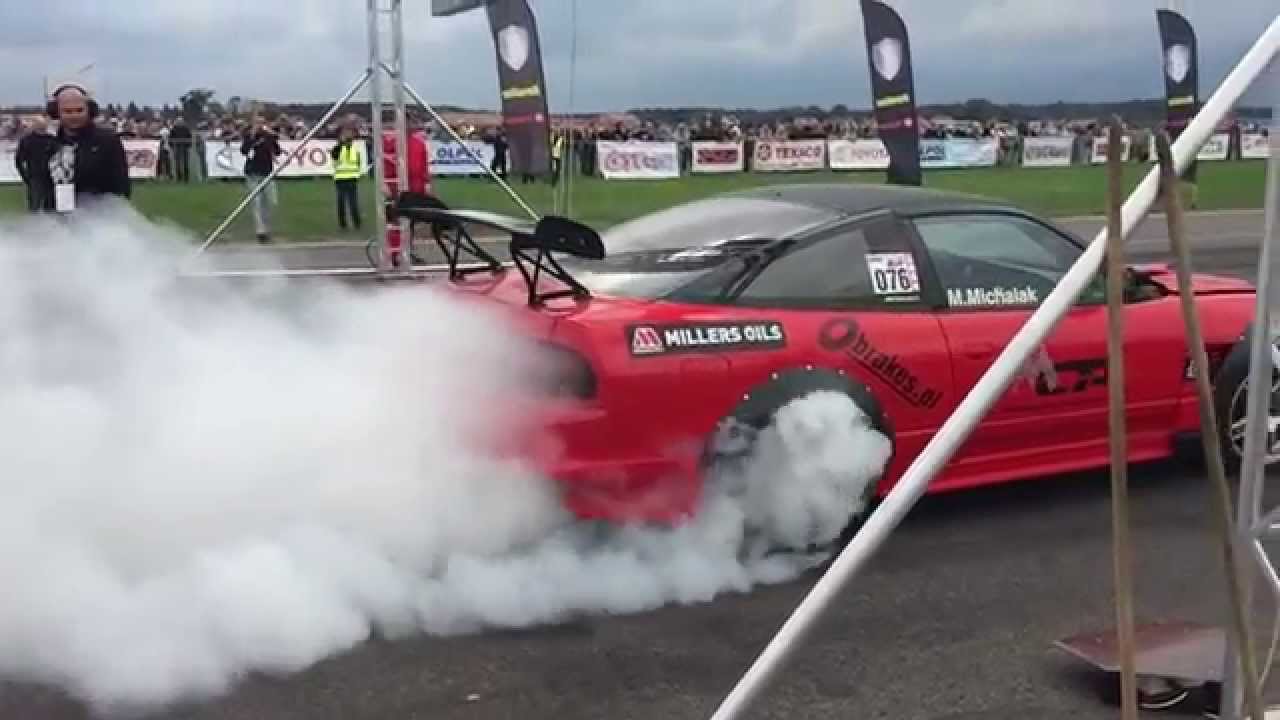 200sx s13 AWD Burnout SlowMotion rb26dett