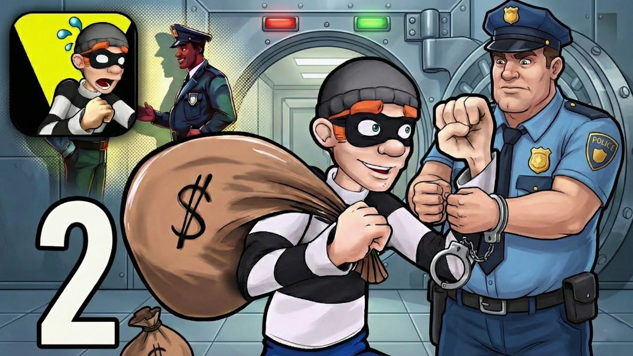 Robbery Bob: Idle Heist – Gameplay Walkthrough Part 2 – Cops vs Bob Gameplay (Android & iOS)