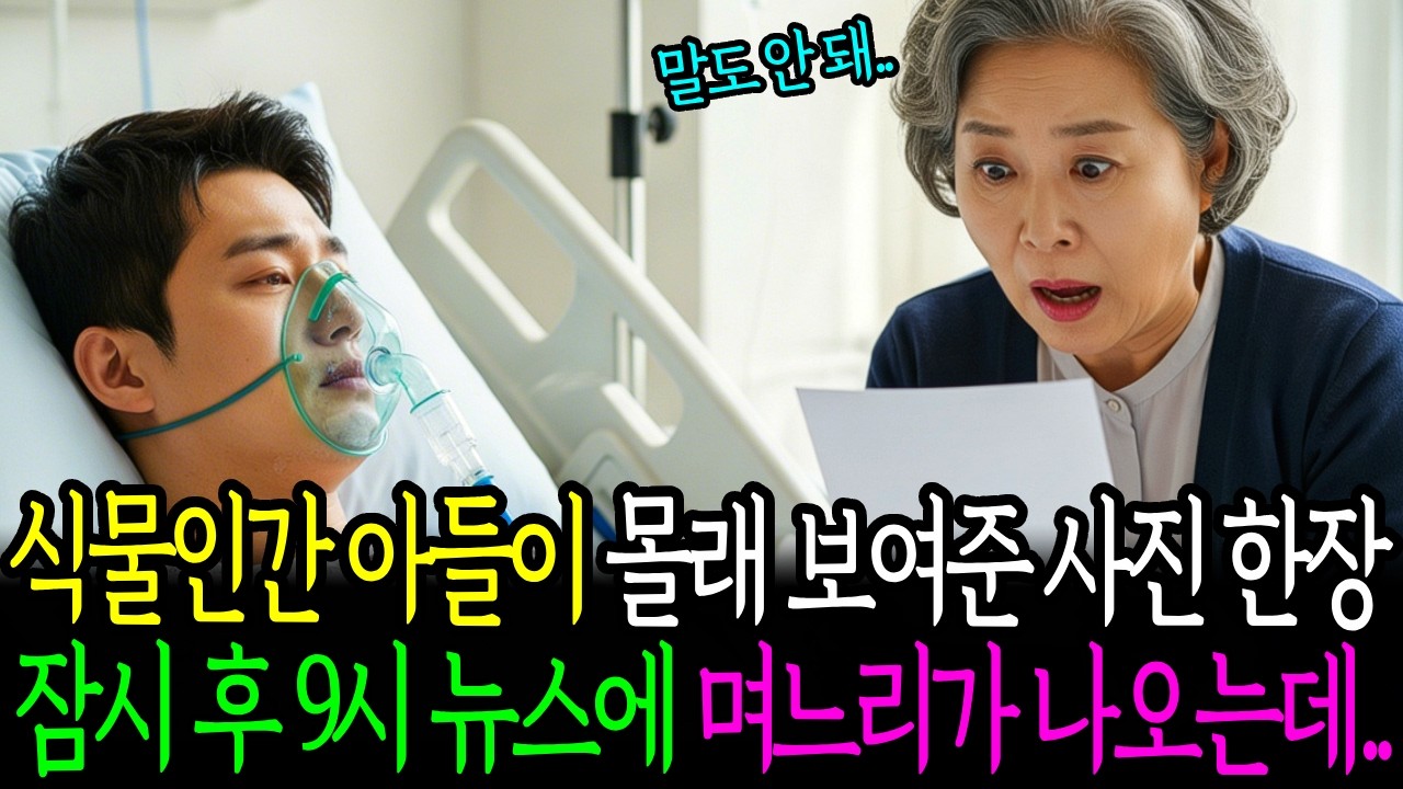 식물인간 아들이 몰래 보여준 사진 한장, 잠시 후 9시 뉴스에 며느리가 나오는데.. | 인생사연 | 시니어사연 | 오디오북
