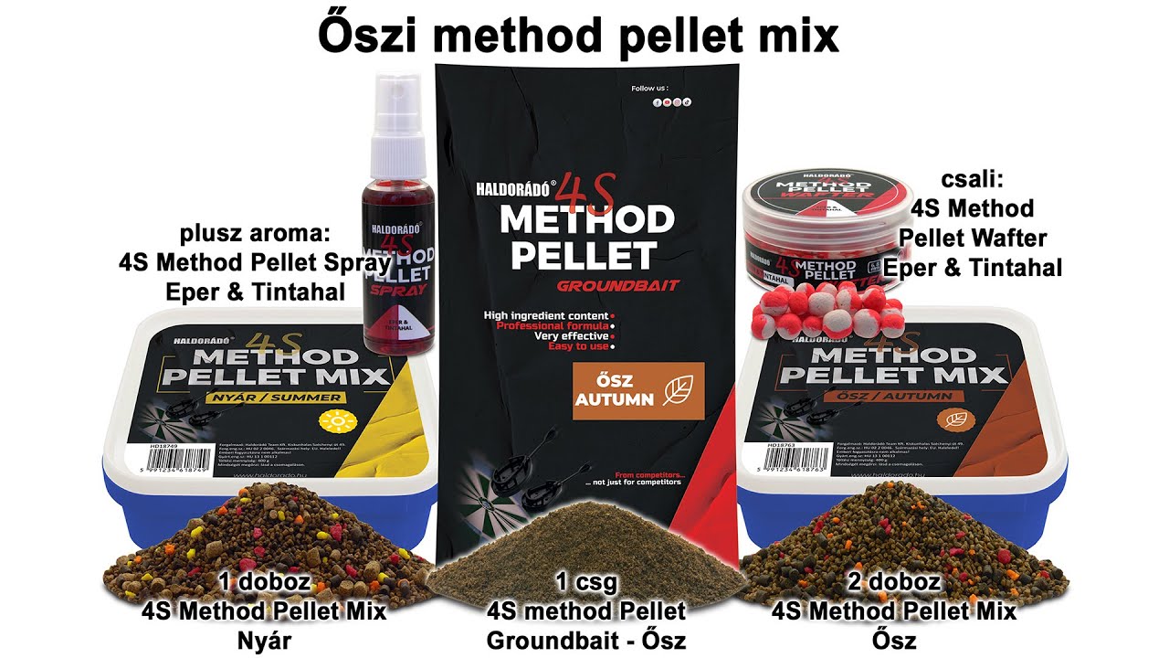 Őszi fog&oacute;s receptek hűlő vizekre 2024 - 3. r&eacute;sz Őszi method pellet mix