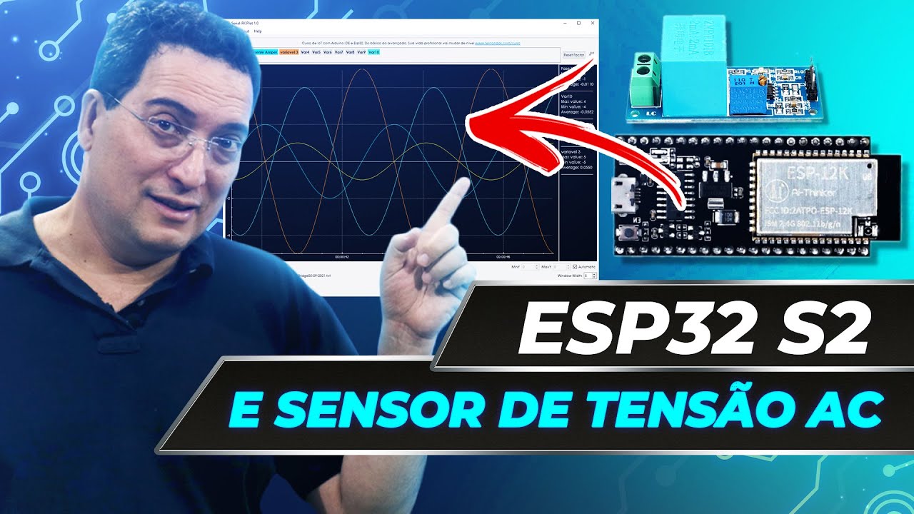 ESP32 S2 e sensor de tensão AC