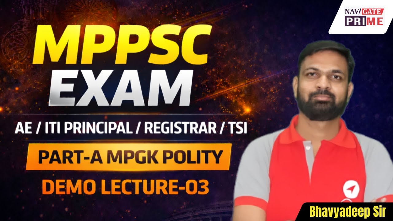 MPPSC AE/ITI PRINCIPAL/REGISTRAR/TSI EXAM| PART-A MPGK POLITY | DEMO LECTURE-02 #mppscexam