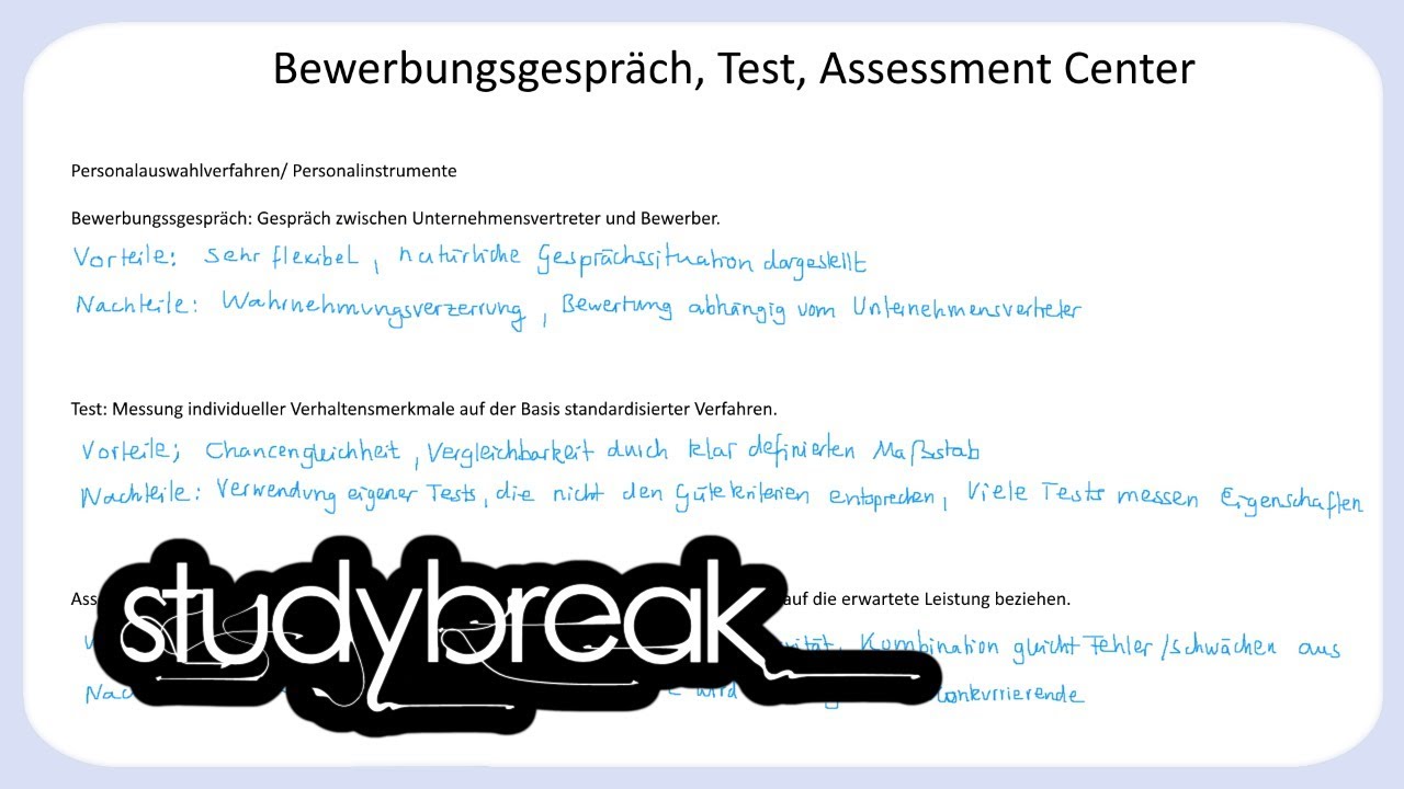 Personalauswahlverfahren, Bewerbungsgespr&auml;ch, Assessment Center | Personalmanagement