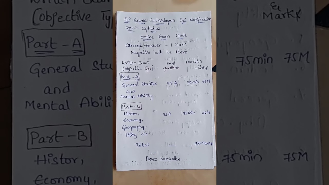 AP Grama Sachivalayam#syllabus 2023 #appsc #current #shots #viral #sachivalayam