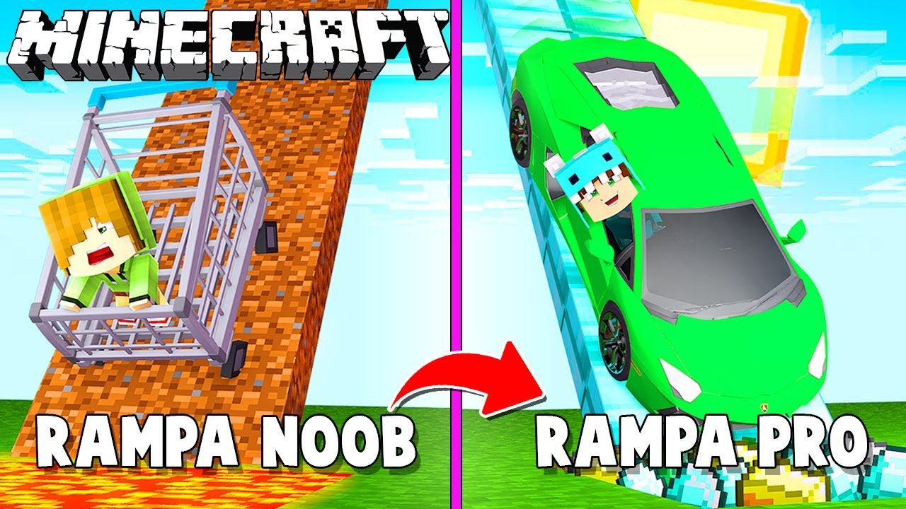 MINECRAFT: RAMPA NOOB vs RAMPA PRO 😱 ¿Cual es la mas elevada? BEBE MILO vs VITA