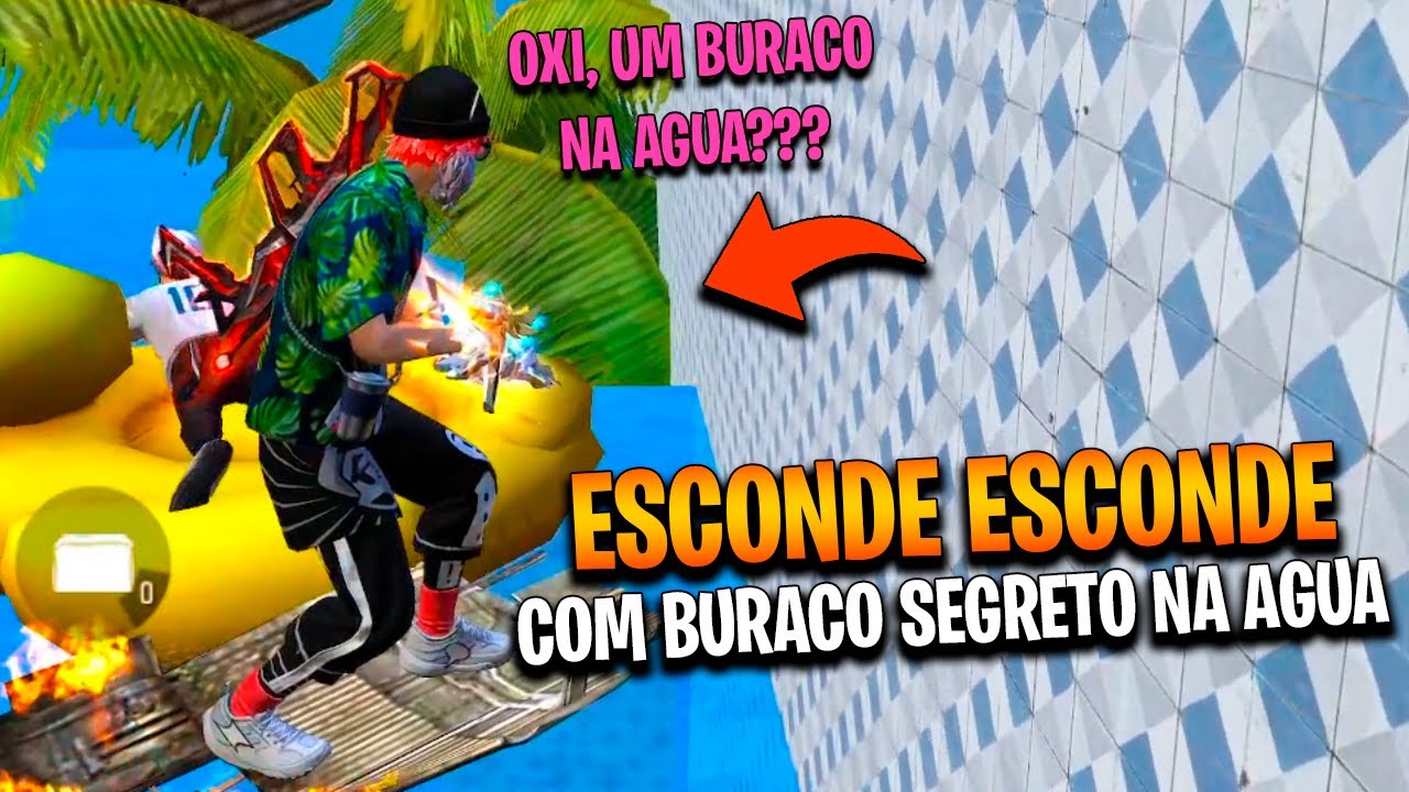 ESCONDE ESCONDE COM BURACO SECRETO NO MAR DO FREE FIRE #freefire #ff