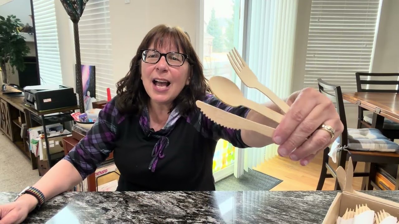 Bamboo utensils sets - yes, they can cut meat!