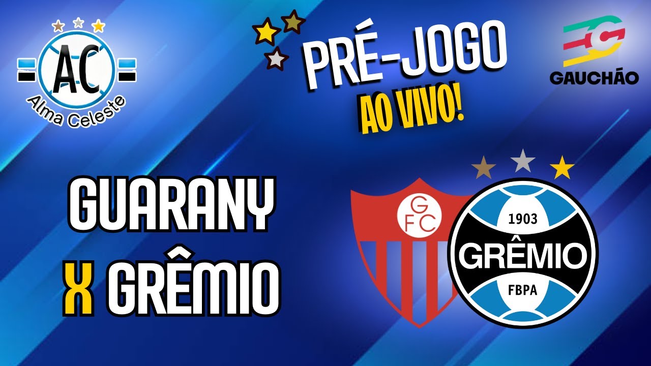 PRÉ JOGO GAUCHÃO 2026: GUARANY X GRÊMIO AO VIVO