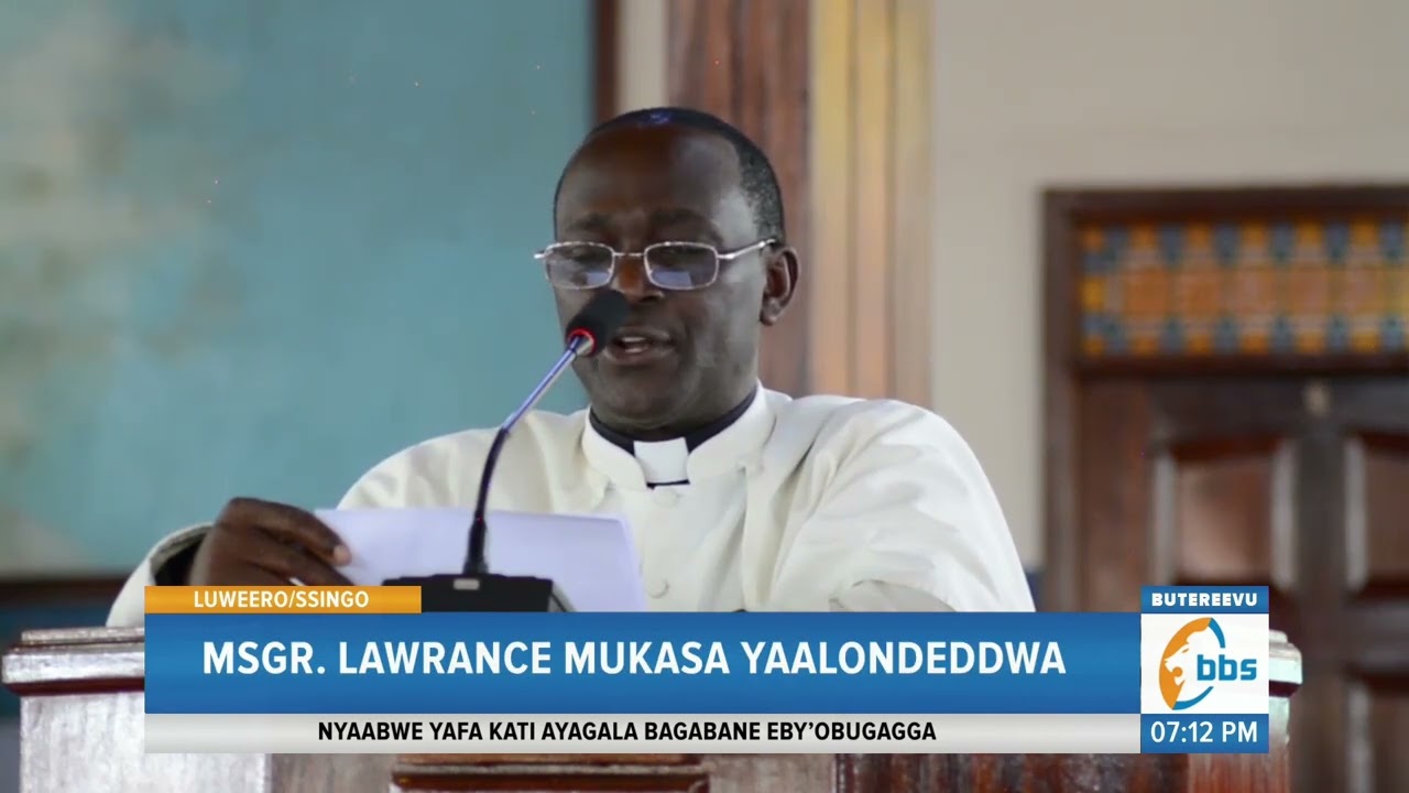 Essaza lya Kasana - Luweero Lifunye Omusumba Omuggya, Msgr. Lawrance Mukasa Yaalondeddwa