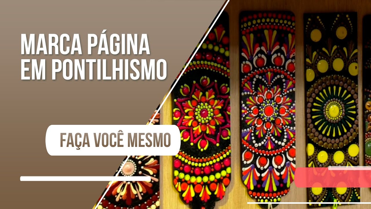 Aplique a técnica de pontilhismo e crie um lindo marca-páginas