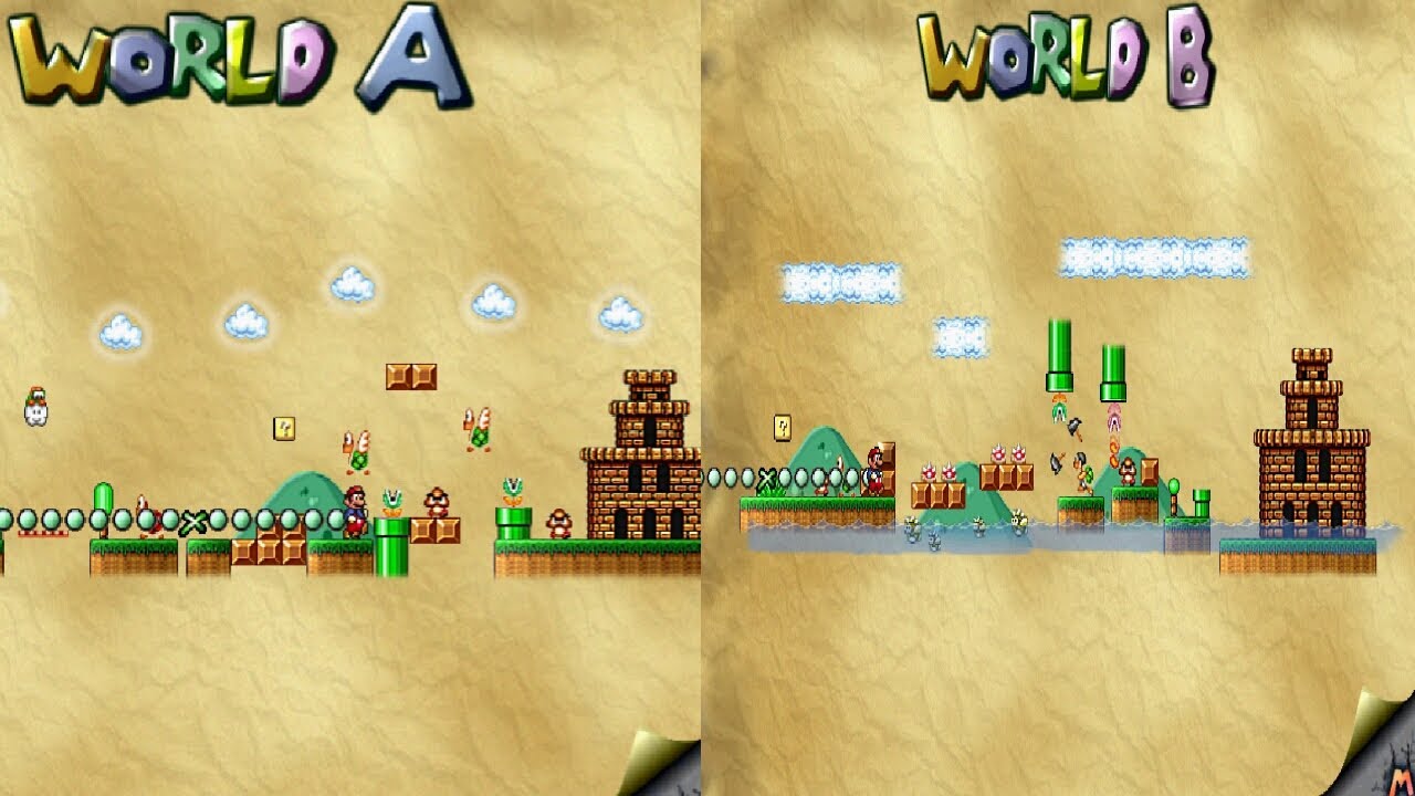 Mario Worker Letter Worlds Series World A & B by TheMarioVariable