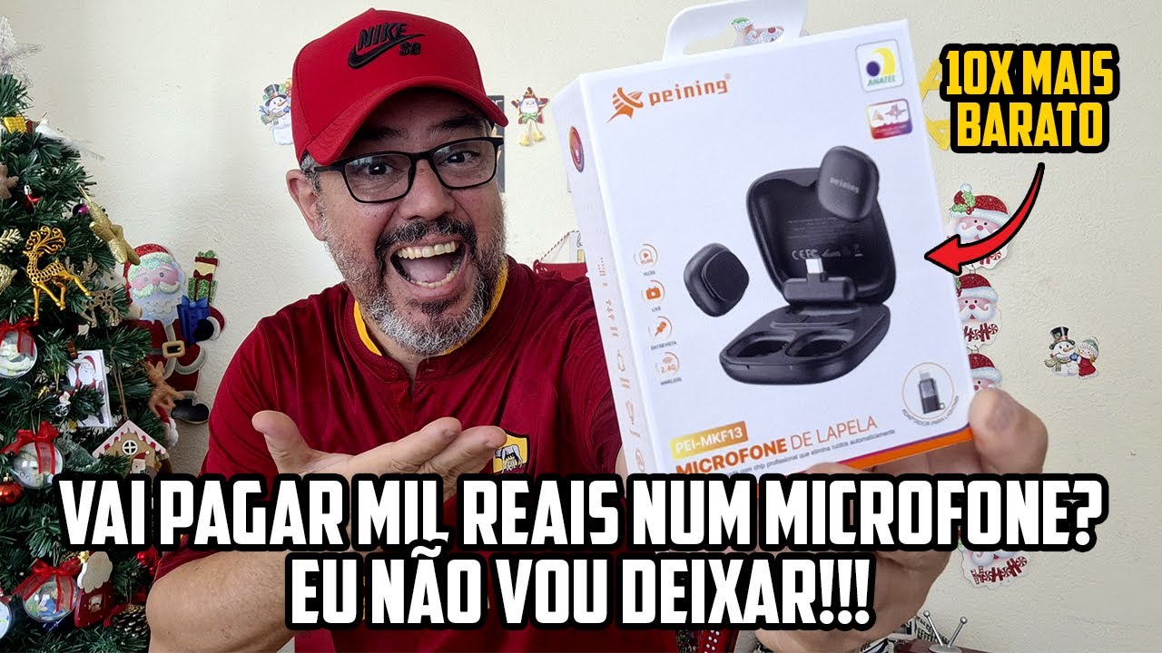 😱 Microfone de lapela 10x mais barato que os famosos… funciona mesmo? 🎤💸