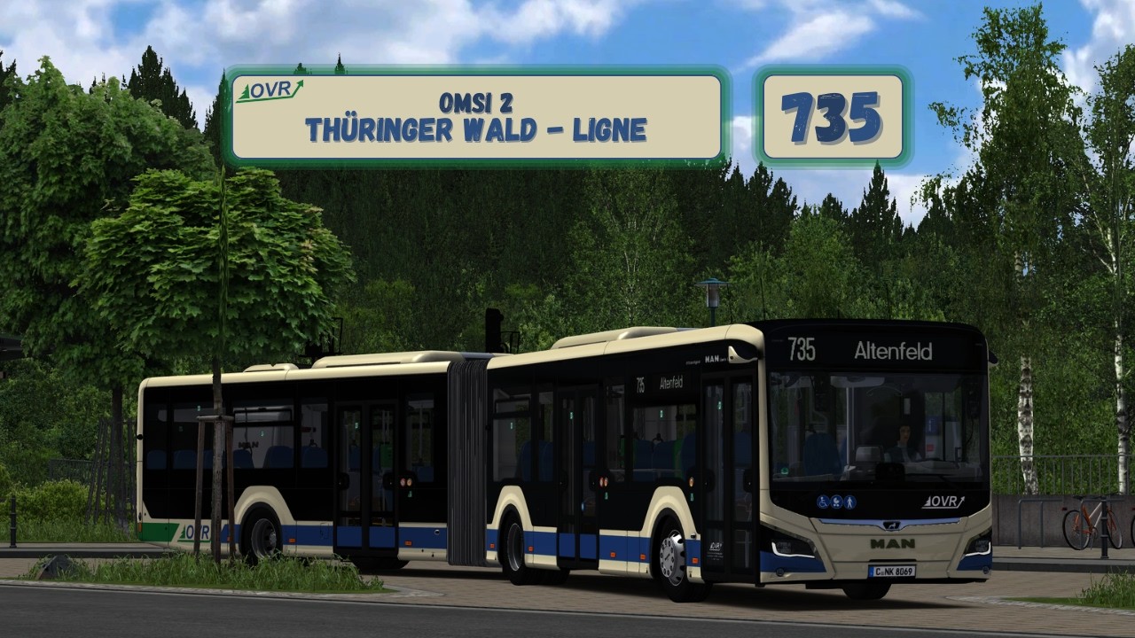 Omsi 2 | Thüringer Wald 🌲 - Ligne 735 Altenfeld, Bahnhof - Man New Lion's City 18C Überland - Voith