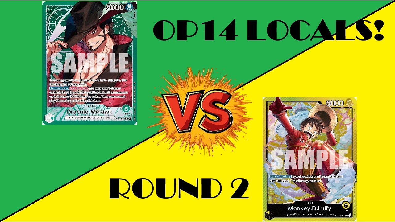 OPTCG LOCALS! R2: GREEN MIHAWK VS YELLOW LUFFY!