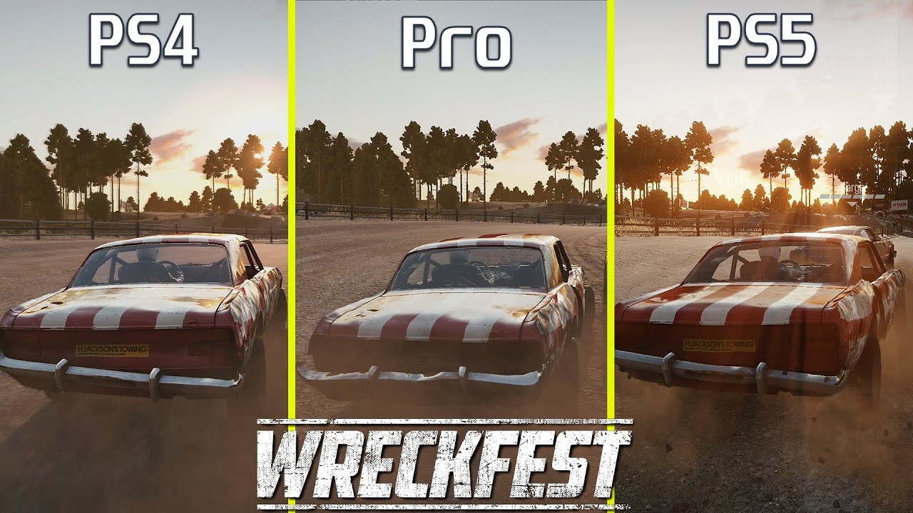 Wreckfest PS4 vs PS4 Pro vs PS5 Graphics Comparison