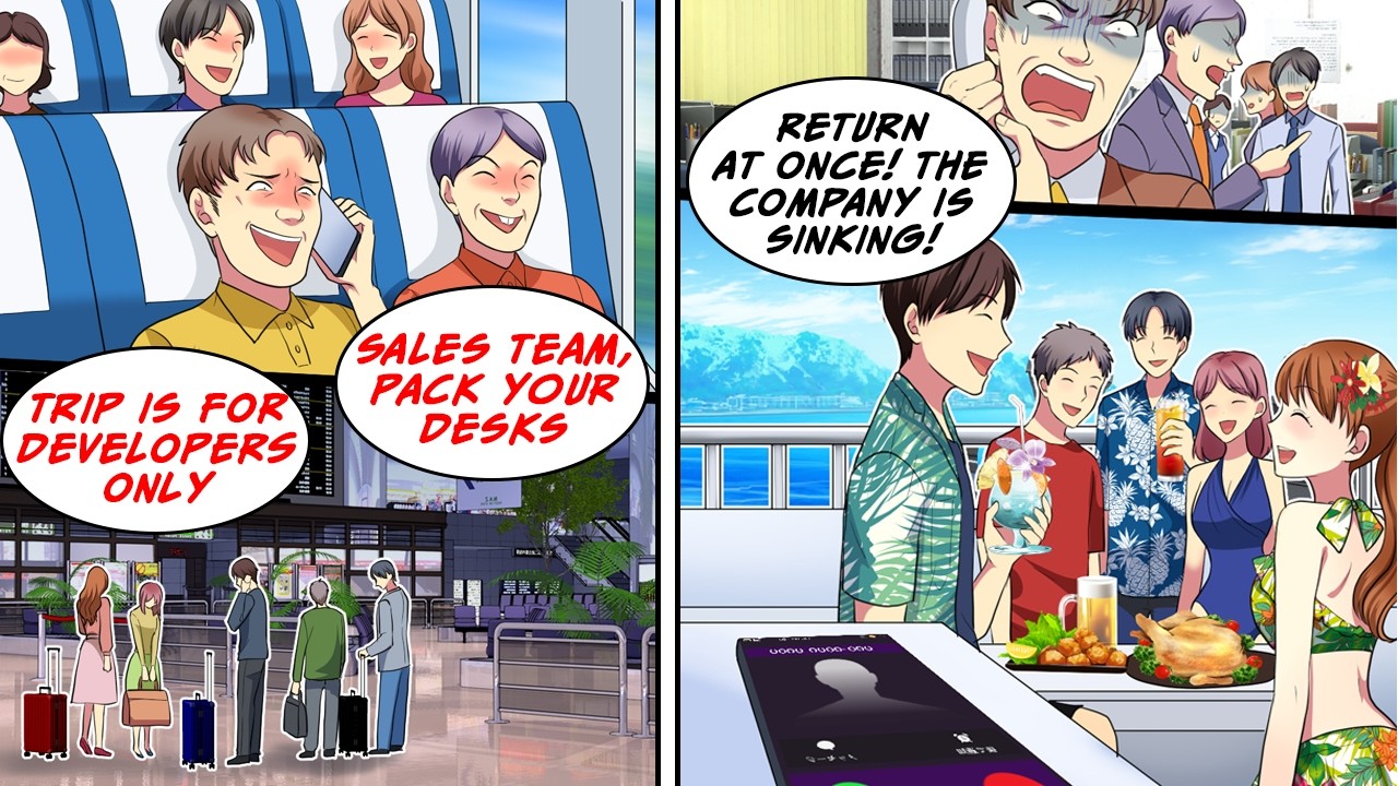 [Manga Dub] The CEO left us behind on a trip, so all of us took a month off and...!? [RomCom]