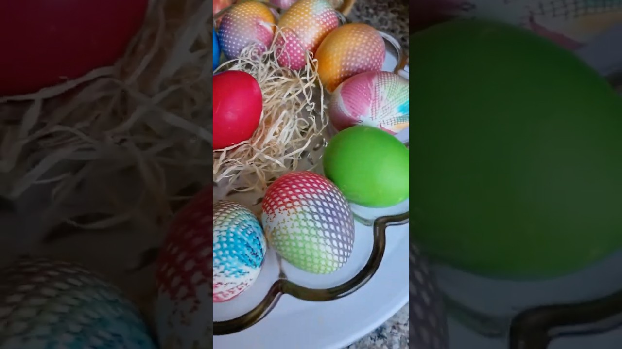 Страхотна идея за боядисване на яйца за Великден 💕 Пъстри и красиви великденски яйца 🥚🩵🩷❤️💙💚
