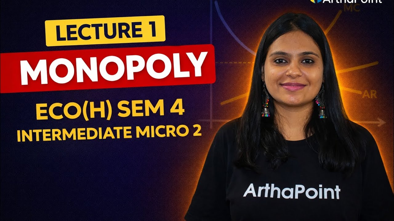 Monopoly Lecture 1 | INTERMEDIATE MICROECONOMICS II SEM 4 Eco(H) | Eco(H) Coaching sem 4 DU
